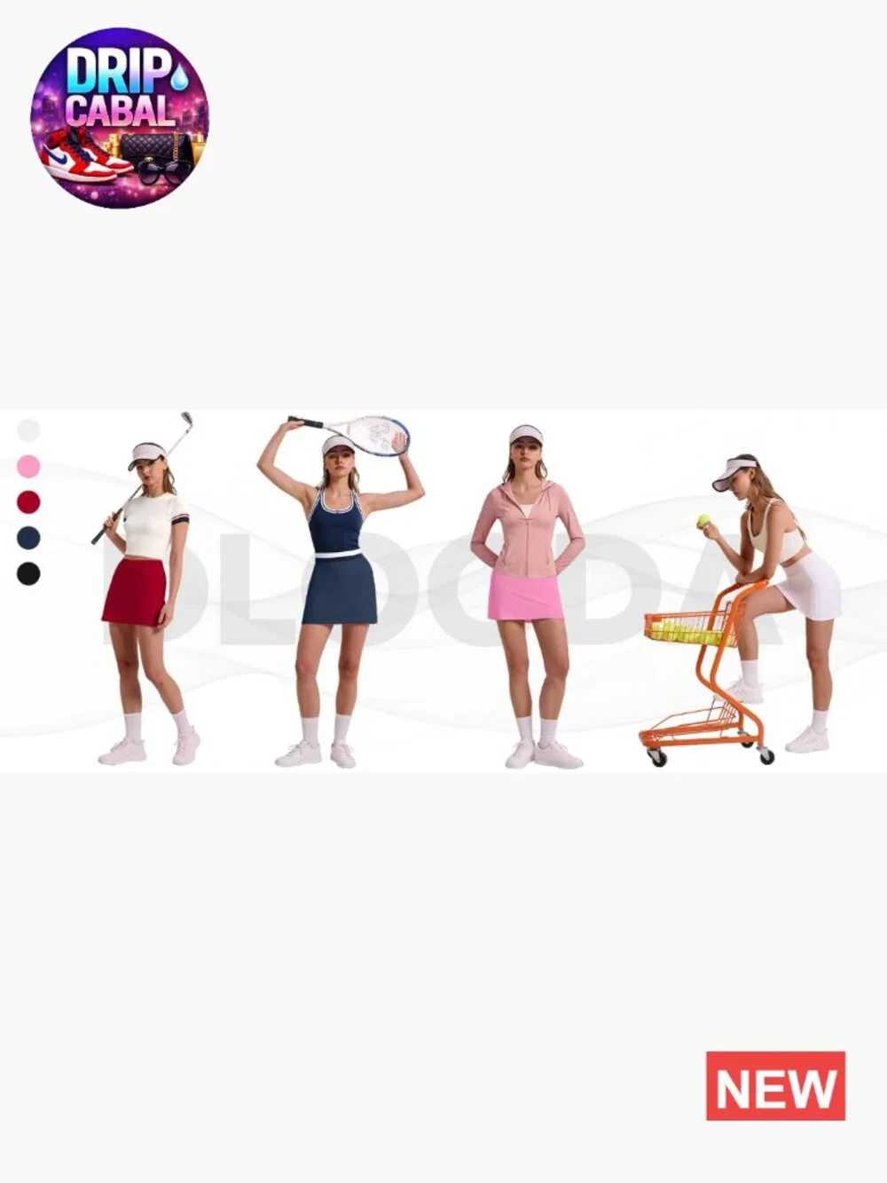 High Waisted Athletic Skort with 4 Pockets Mini Tennis Golf Skirt